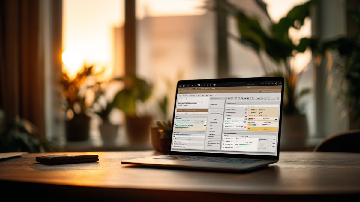 Overzichtelijk dashboard met geautomatiseerde coaching workflows op laptop