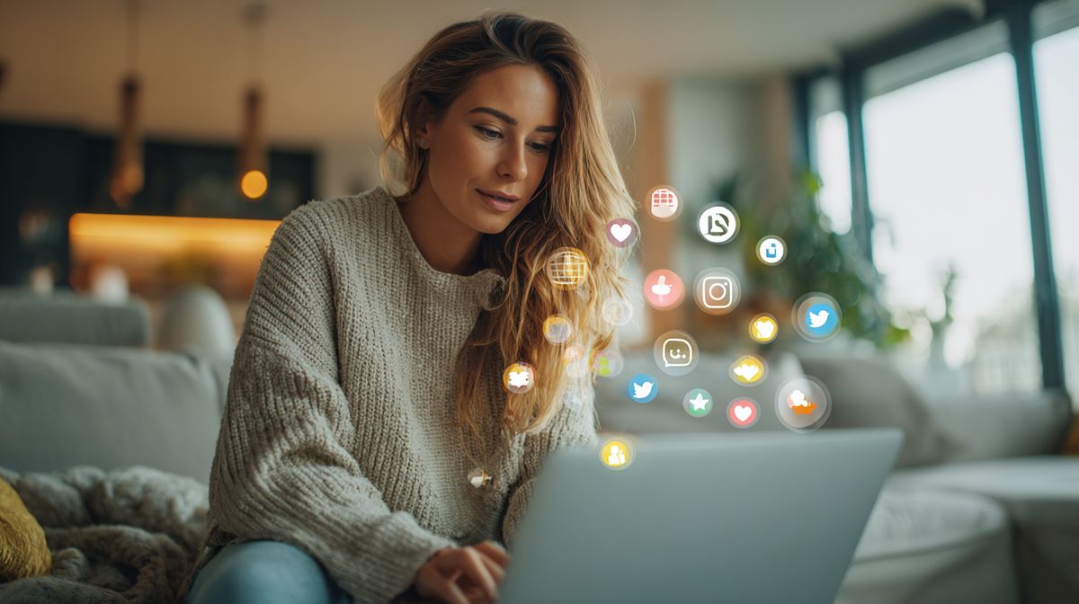 Coach die content creëert voor social media als onderdeel van pull-strategie