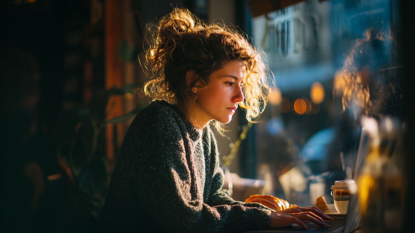 Coach die content schrijft met een planner en laptop naast elkaar