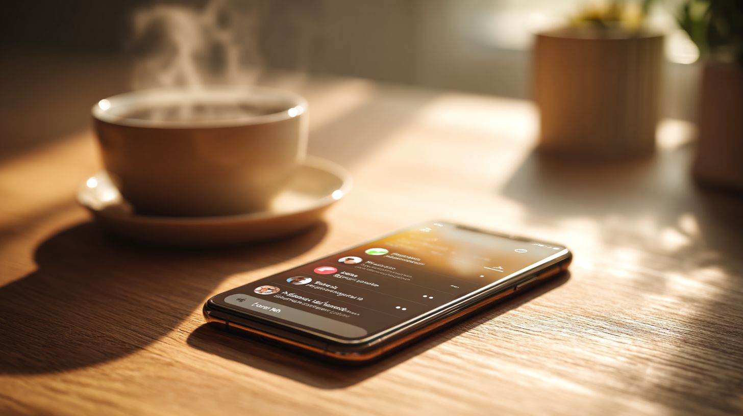 Smartphone met LinkedIn notificaties en engagement op een coaching post