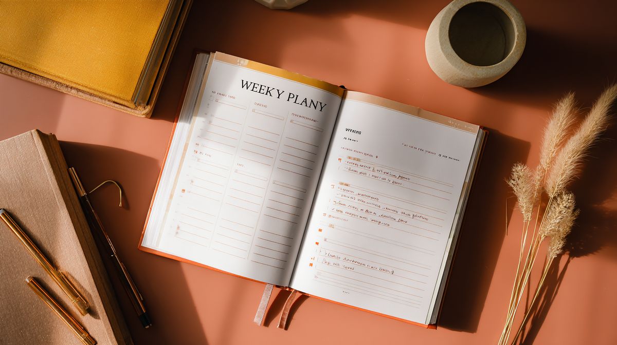 Voorbeeld van een marketing kalender voor coaches met weekplanning