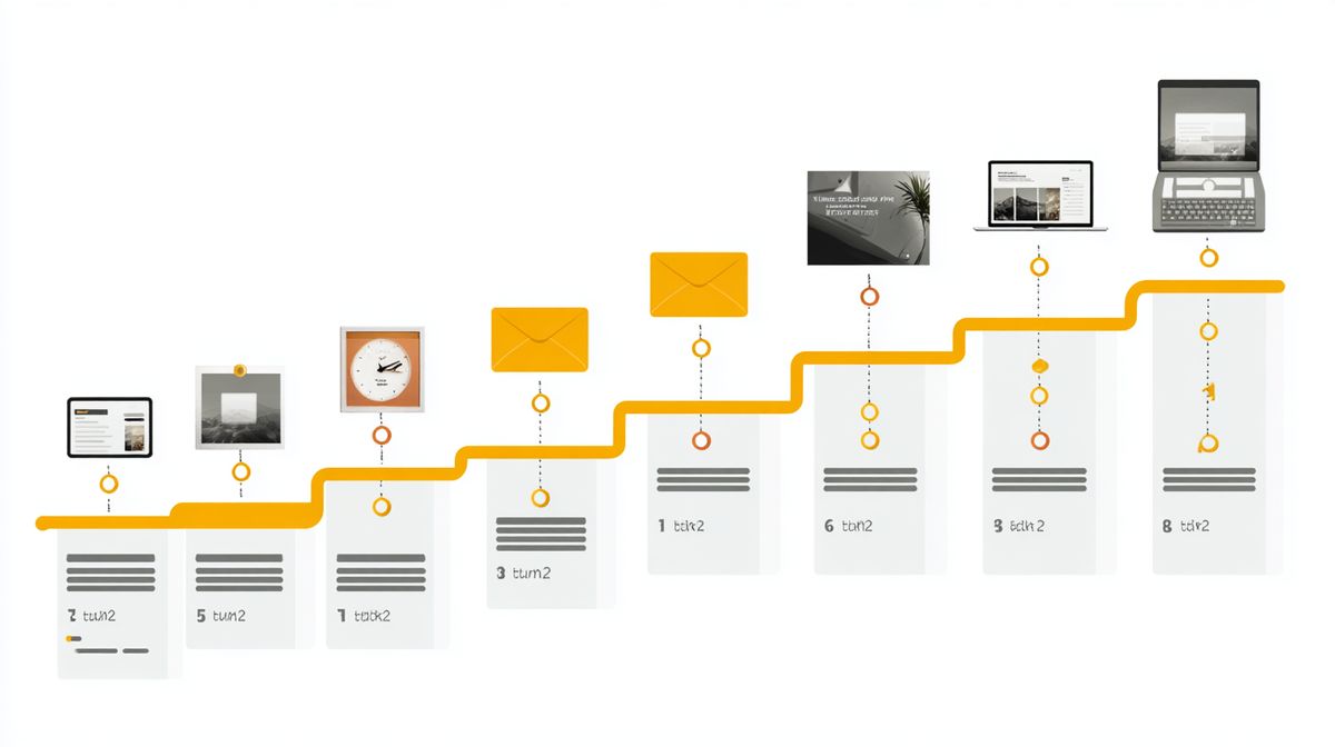 Voorbeeld email sequence voor coaching funnel met tijdlijn en onderwerpen