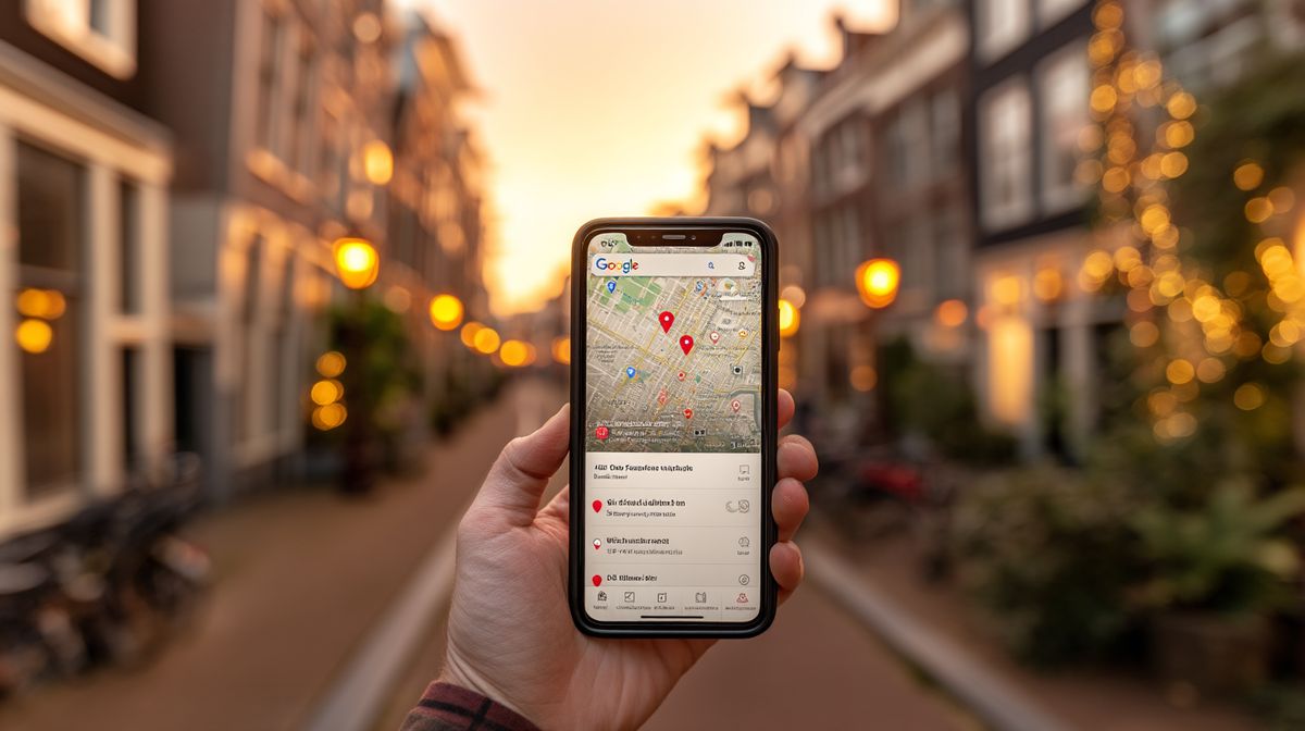 Google Maps resultaten met lokale coaches in een stad