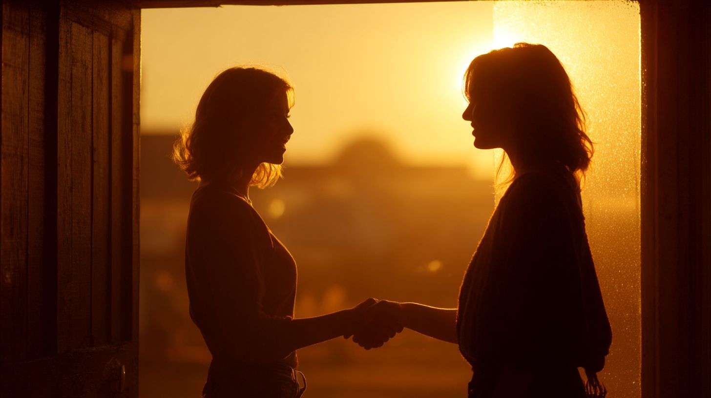 Coach die een follow-up email schrijft op haar laptop na een gesprek