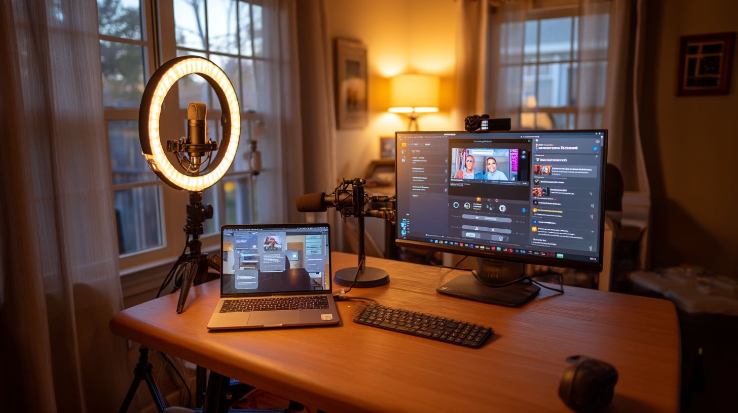 Laptop scherm met webinar-registratiepagina en aanmeldformulier